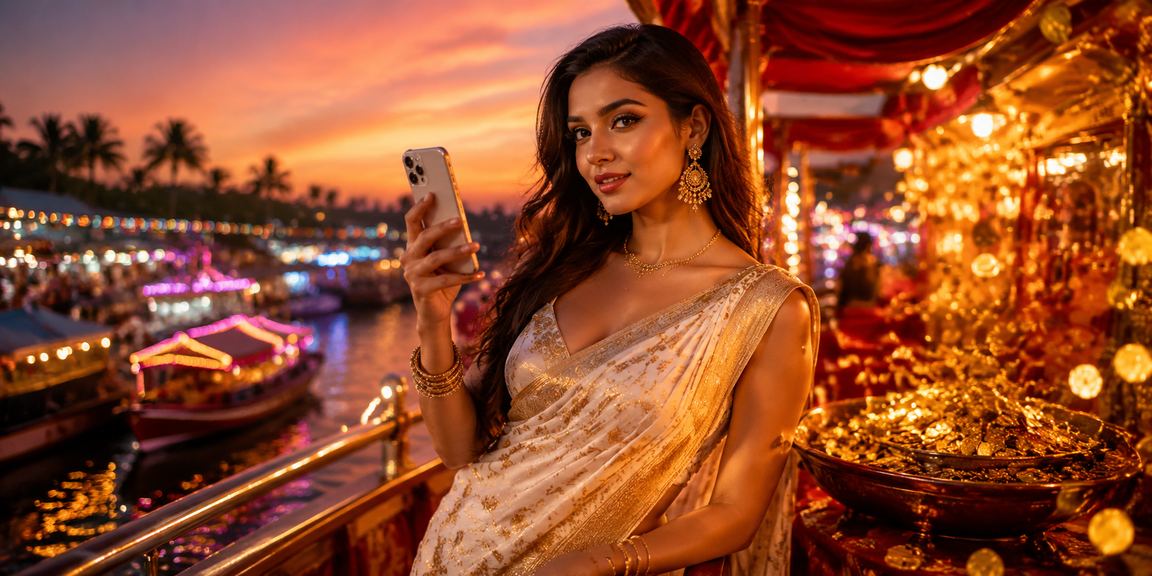 Player using casino betting app on beach in Goa