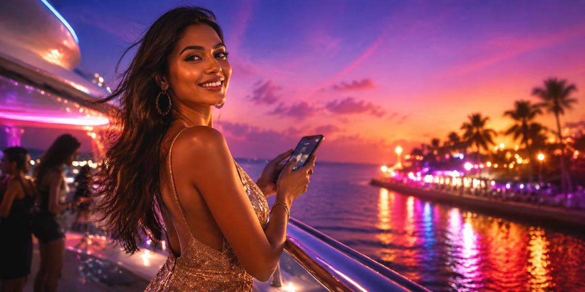 Live casino gameplay on mobile device near Goa beach